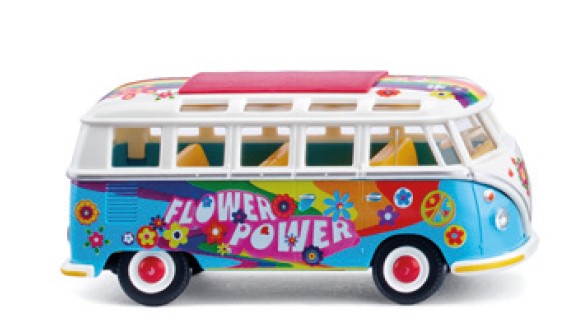 079744 VW T1/2b Samba Flower Power