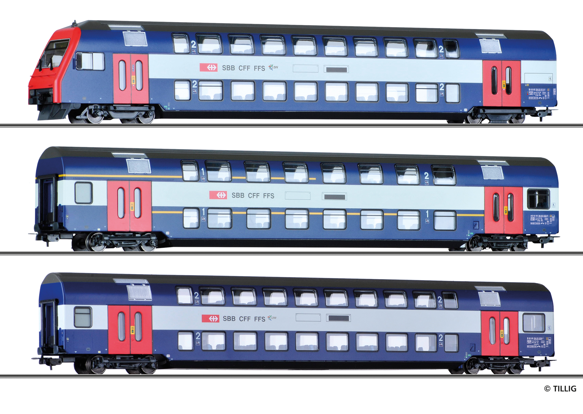 70066 SBB Doppelstockwagen-Set 3-tlg. Ep.5