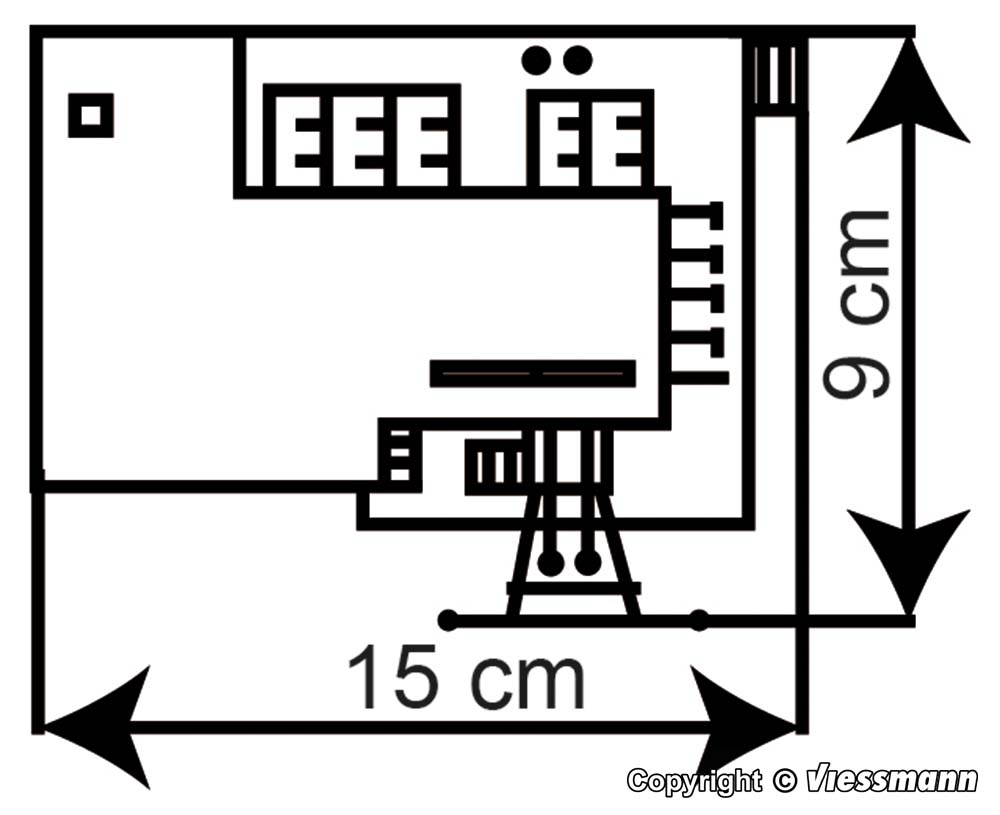 Kibri 37469 Büro mit Abfüllanlage