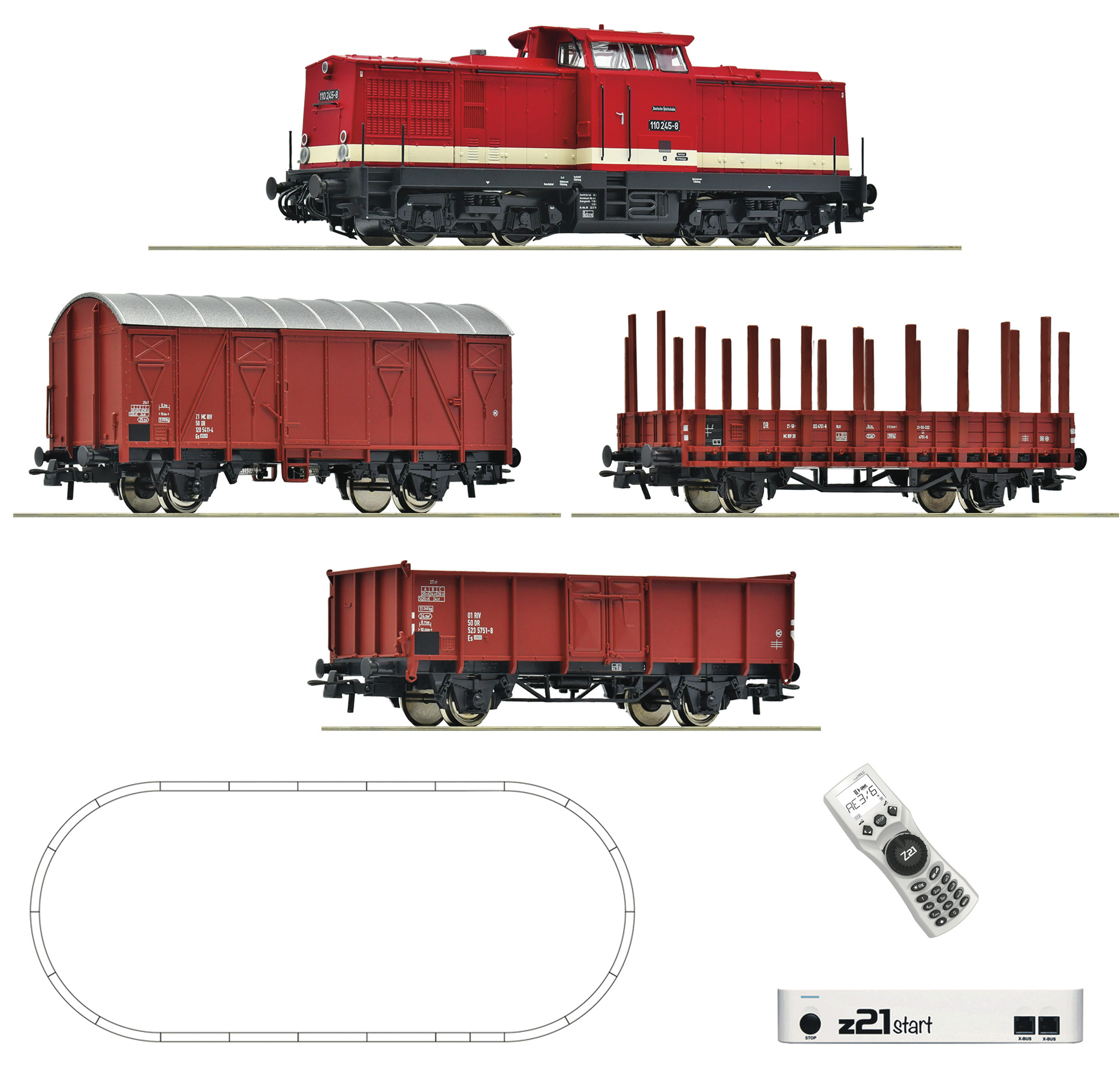 5110009 z21 Startset DR BR 110 + Güterzug Ep.4