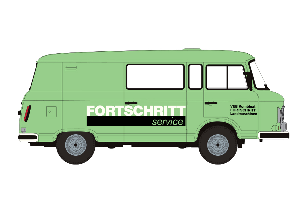 30235 Barkas B1000 Halbbus Fortschritt Service