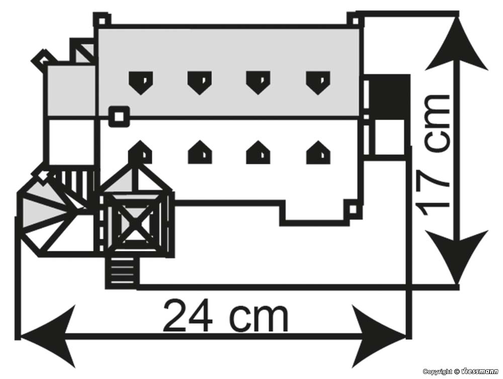 Kibri 39766 Kirche mit Mauer aus dem Westerwald