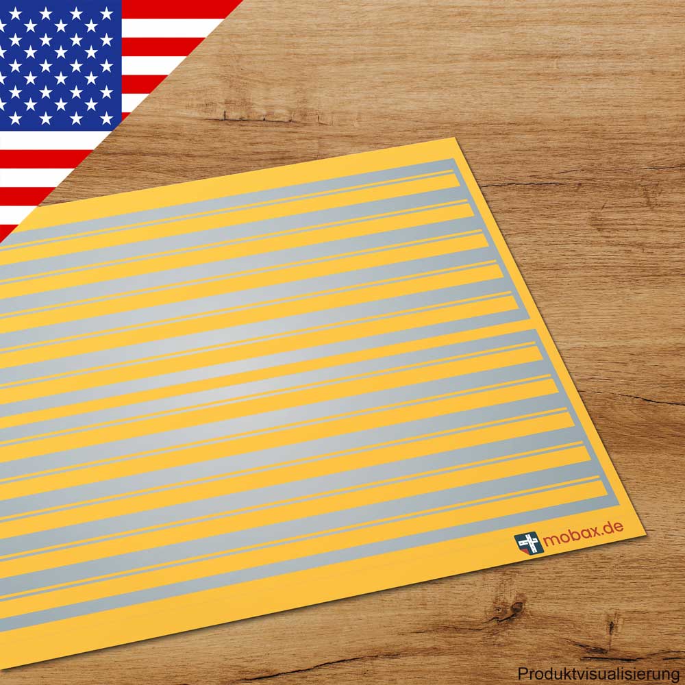 Mobax US-G-03-N Bahnsteig Sicherheitsabstand USA, gelb