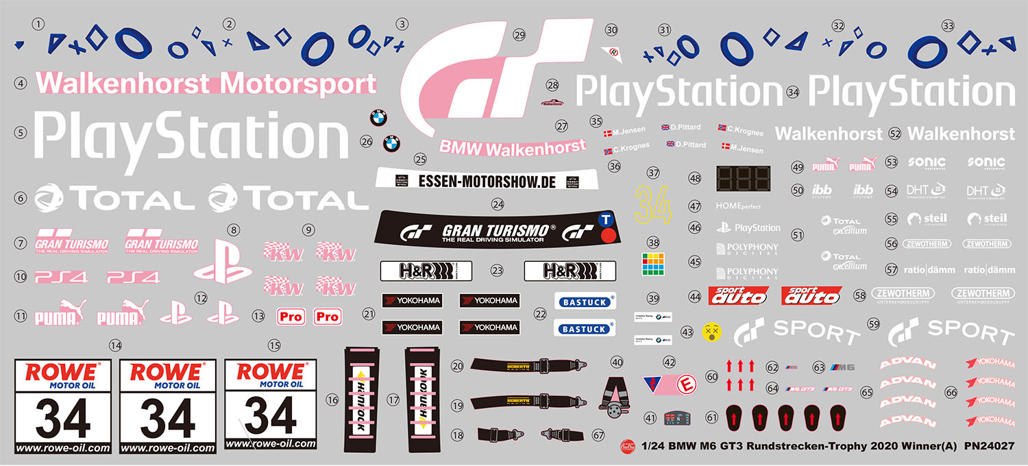Nunu Model Kit. PN24027 BMW M6 GT3 Rundstrecken-Trophy