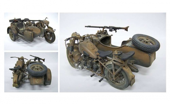 Italeri 7403 BMW R75 German Milit.Motor.w/Sidecar