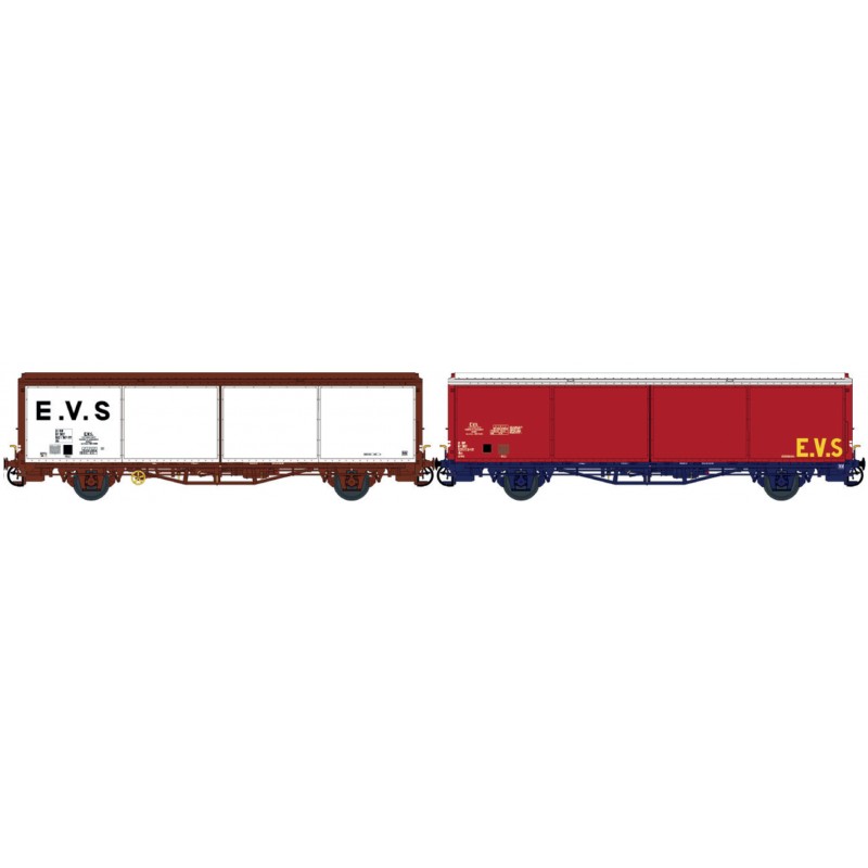 16032 SNCF EVS ged. Güterwagen-Set 2-tlg. Ep.4