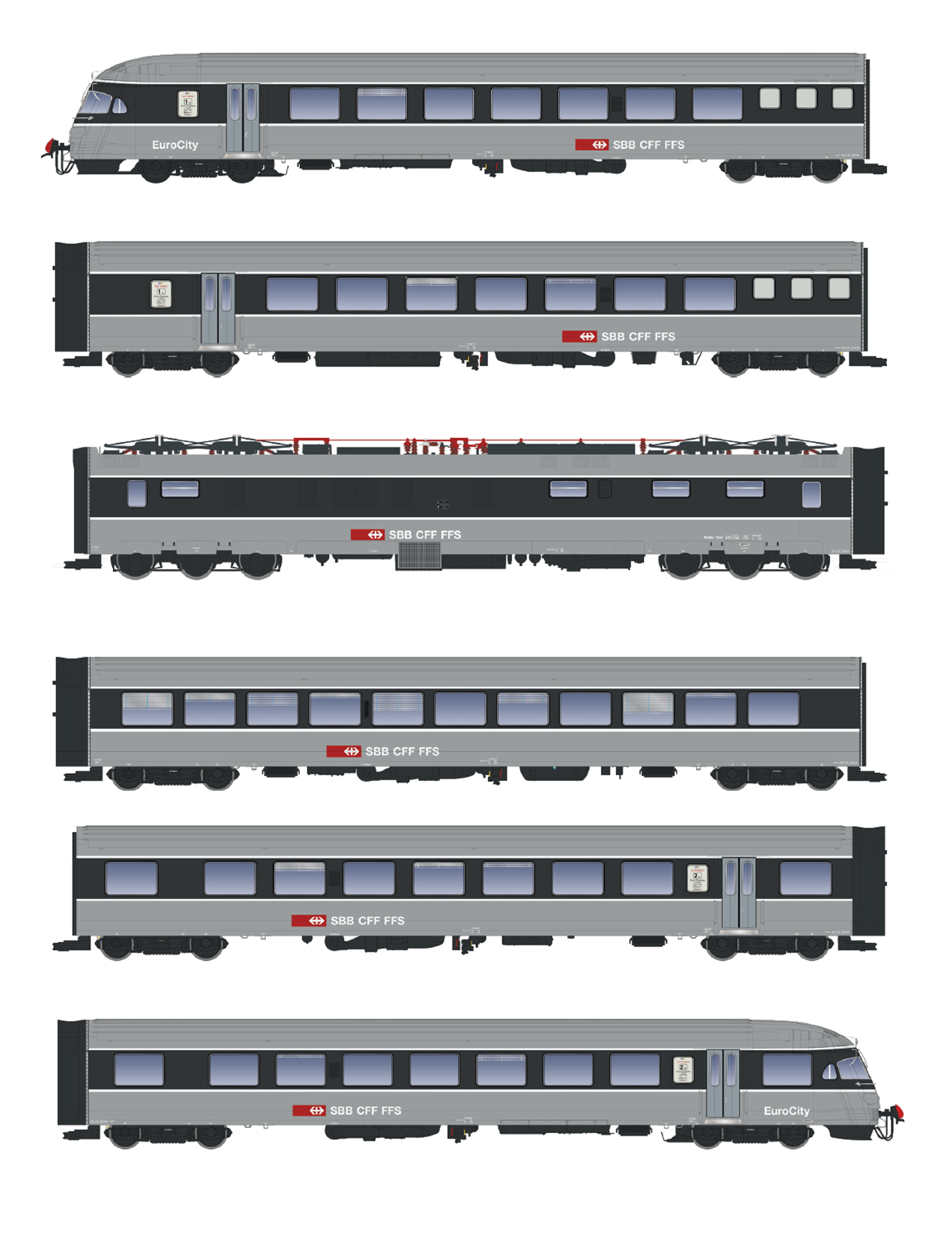17025 SBB EC Triebzug RABe TEE II 6-tlg Ep.5a