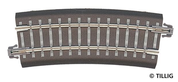 83710 Bettungs-Gleisstück gebogen grau R12 R31