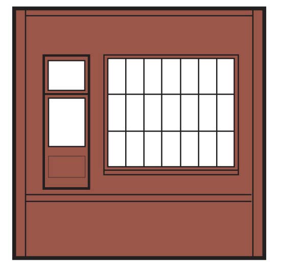 DPM30172 Dock Level Steel Sash Entry Door, 4 St.