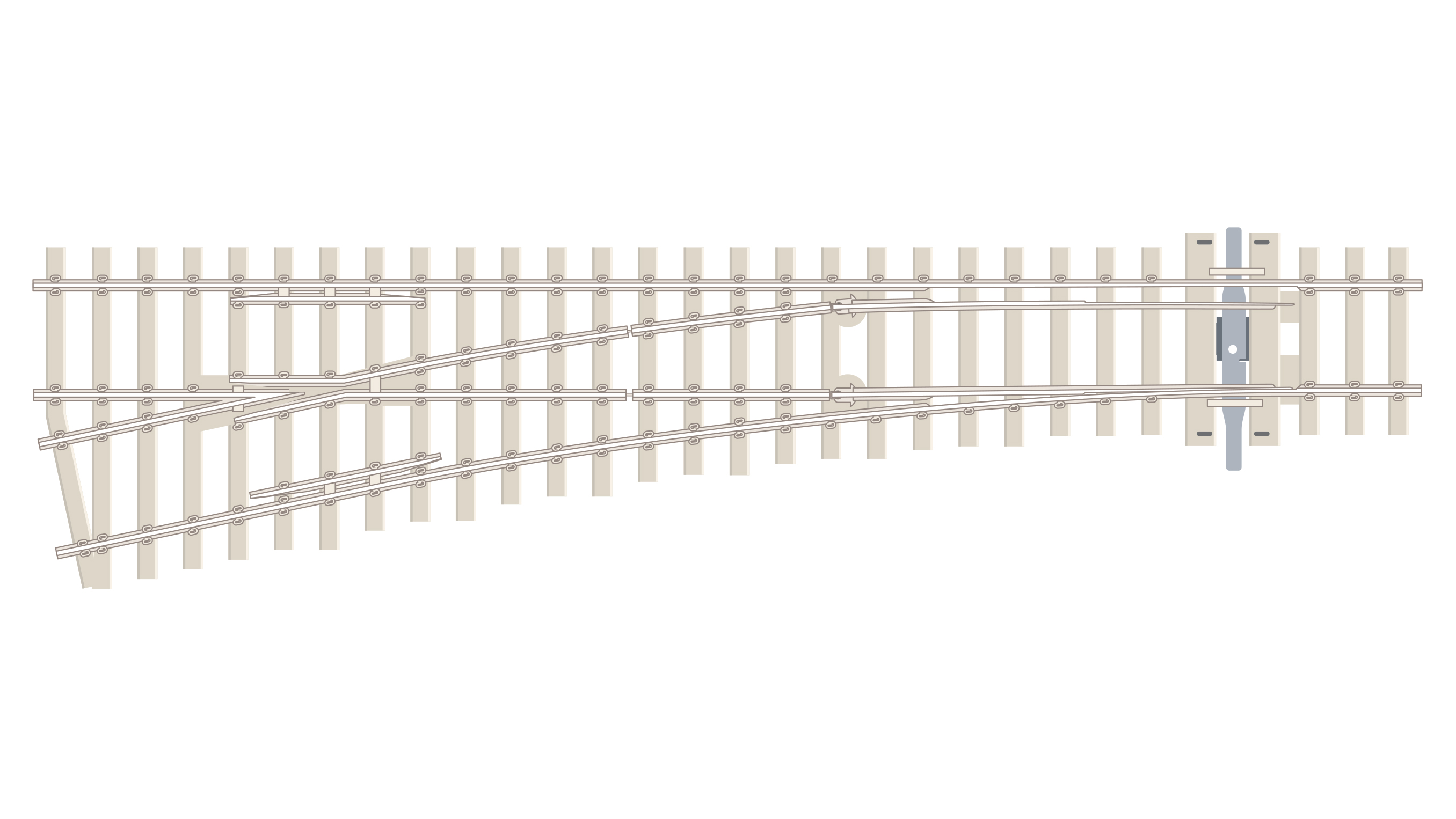 SLE1096 Weiche li.mittl.Rad.Betonschw.