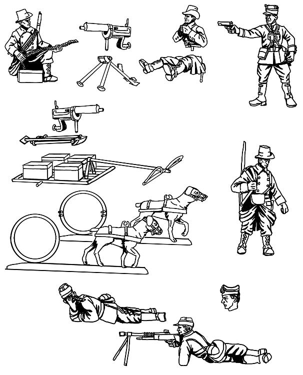 HäT - Hat Toy Soldiers 8291 WWI Schwere Belgische Waffen