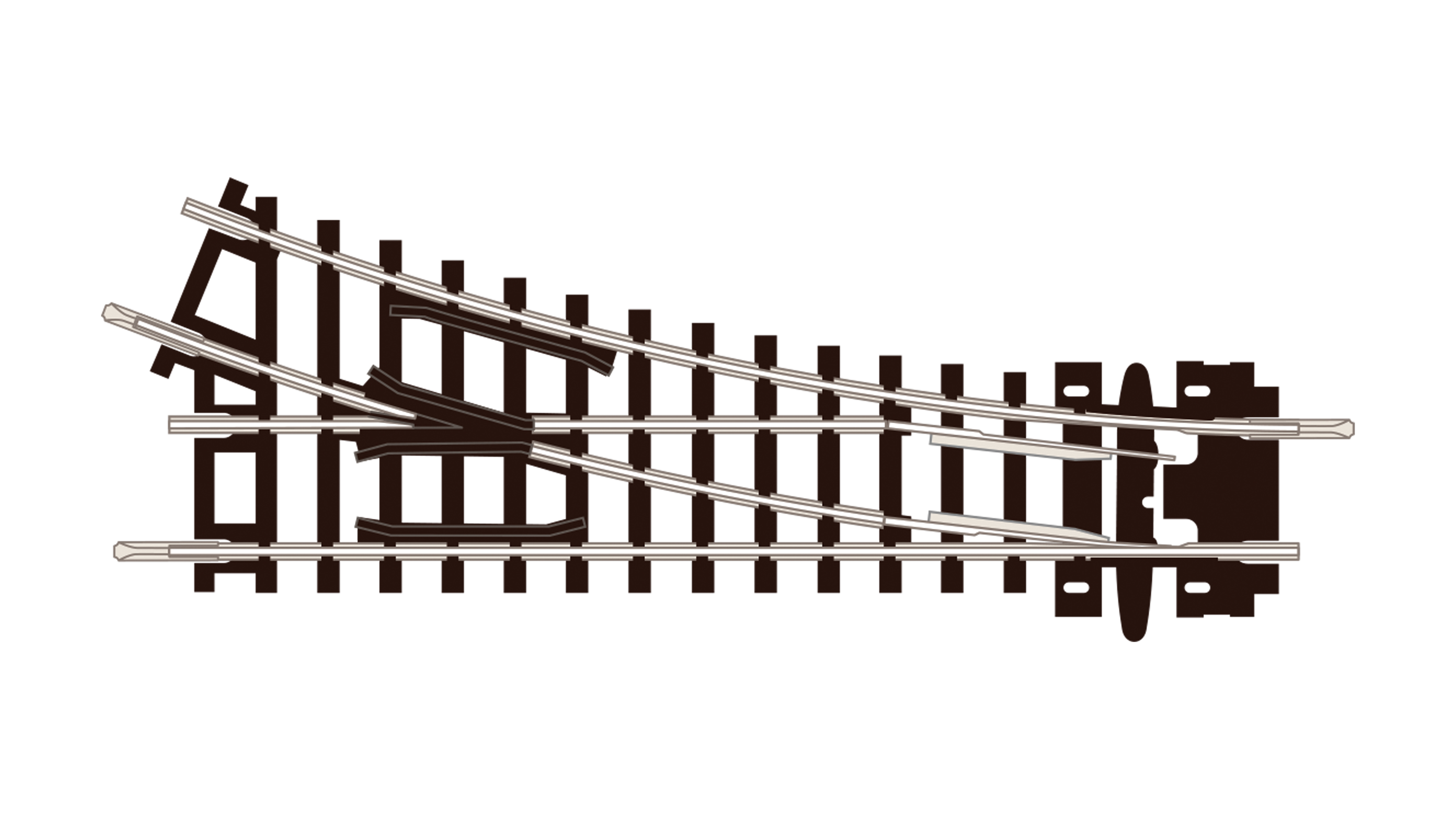 ST5 Weiche, 1. Radius, rechts