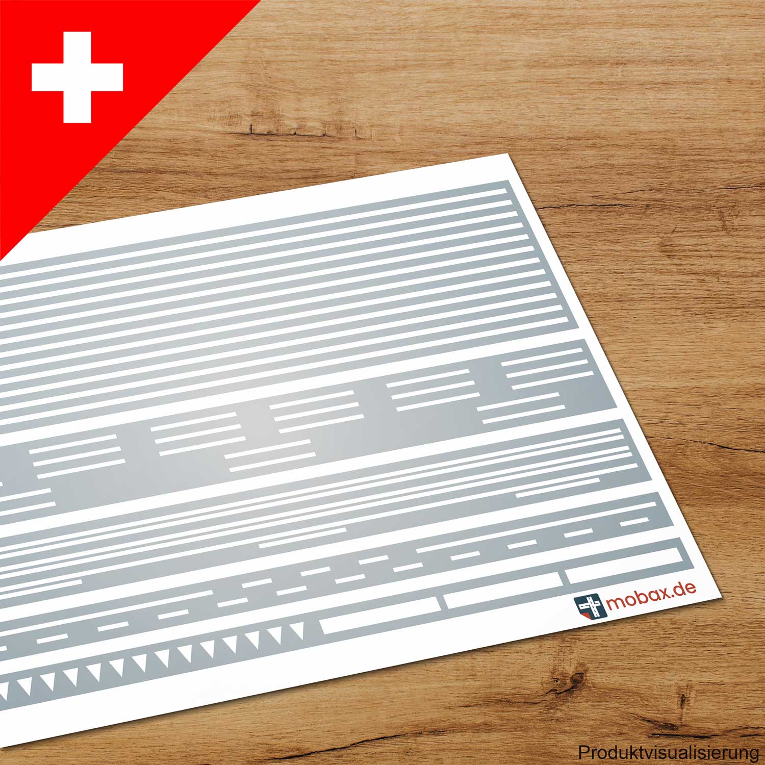 Mobax CH-W-04-H0 Linien-Set weiß (CH)