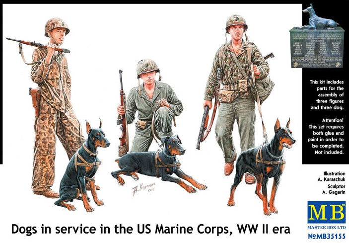 MB35155 Dogs in the service USMC WWII