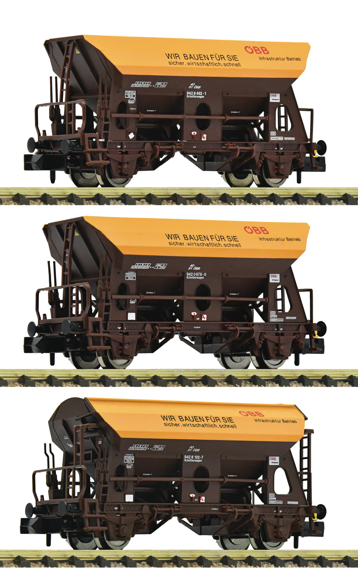 6660057 ÖBB Schotterwagen-Set 3-tlg. Ep.5/6