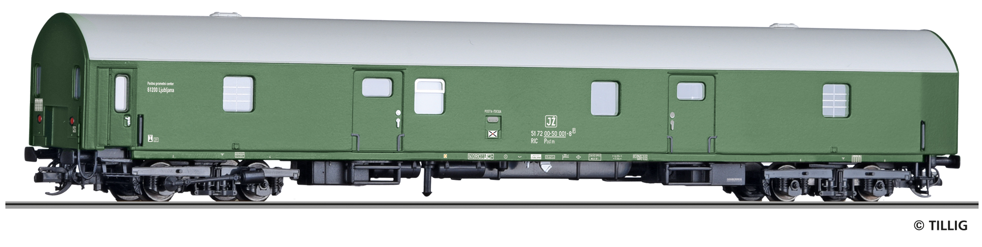 16817 Jugoslawische Post Bahnpostwagen Ep.4