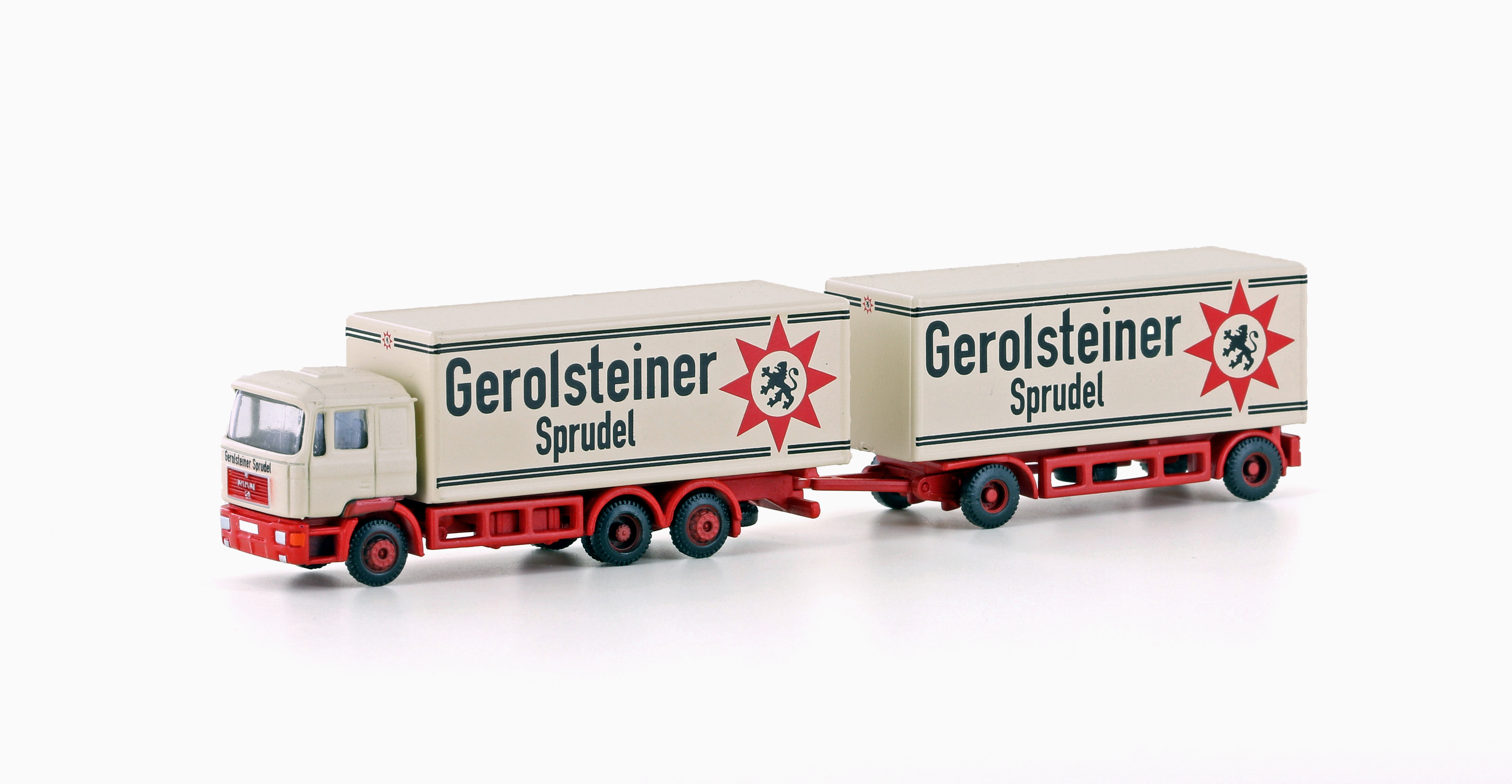 4604 MAN F90 Koffer-Hängerzug Gerolsteiner