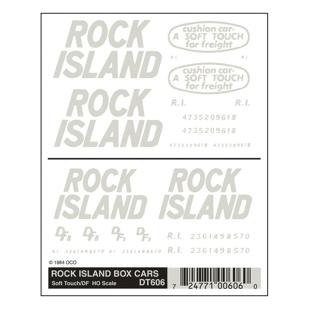 WDT606 Rock Island Güterwagenbeschriftung