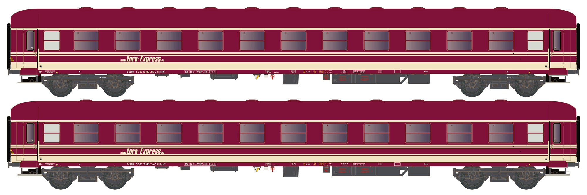 22210 Euro-Express Liegewagen-Set Bcm 243 Ep.6