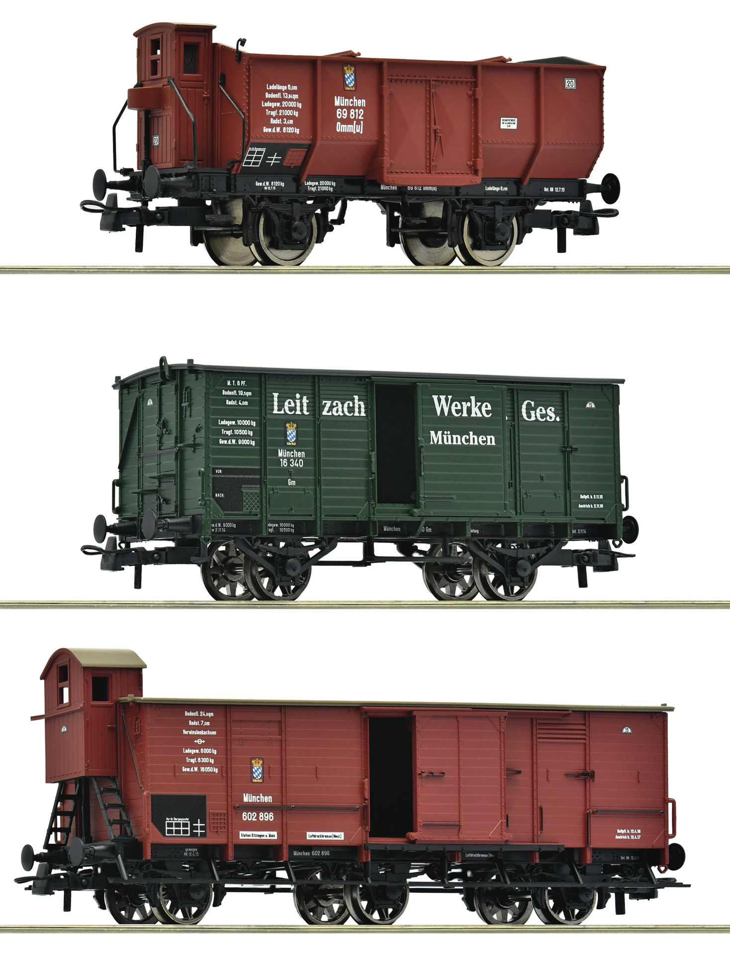 Roco 6600223 K.Bay.Sts.B. 3er Set Güterzug Ep.1