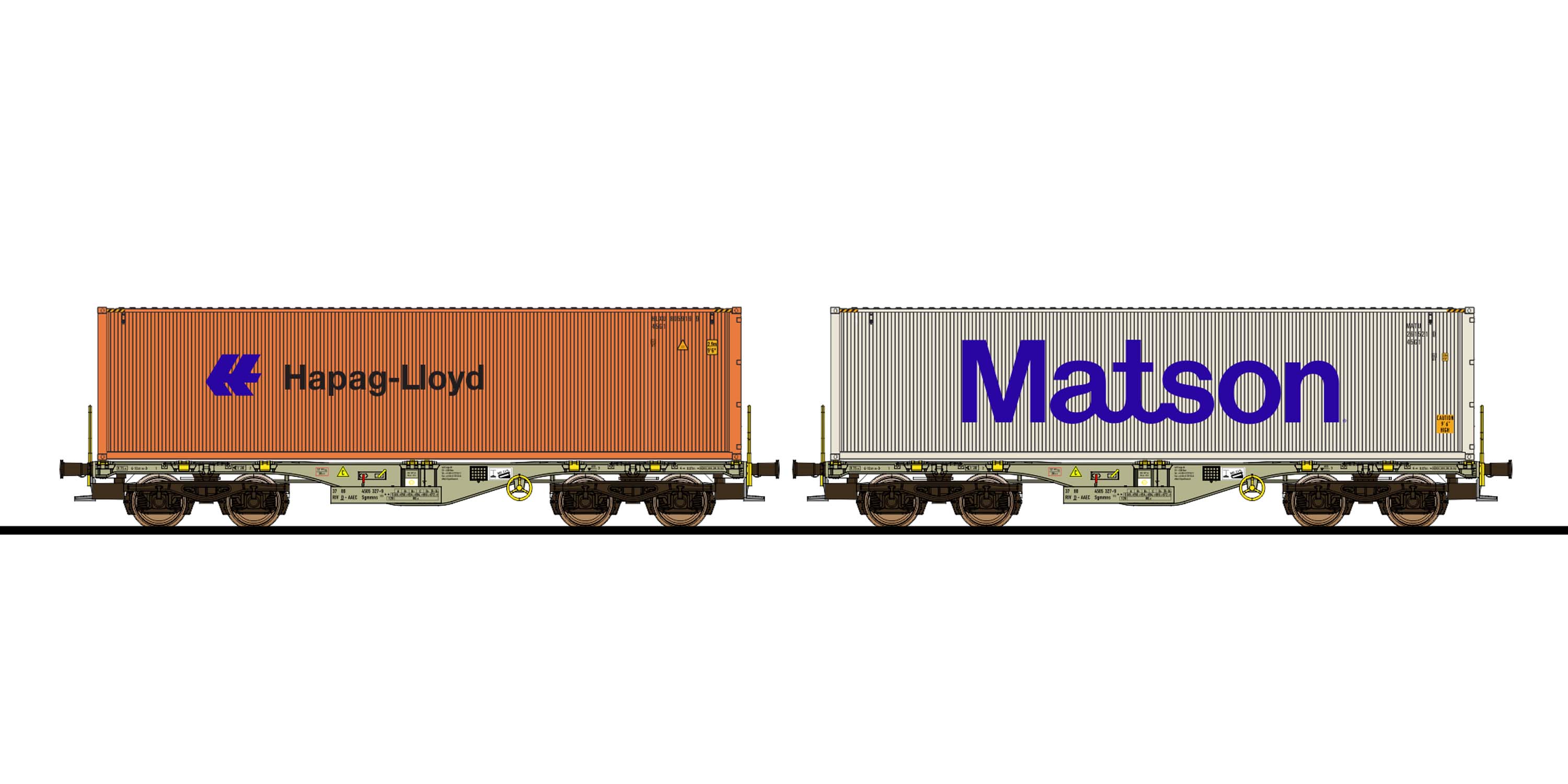 36608 AAE Containertragwagen-Set 2-tlg Ep.6
