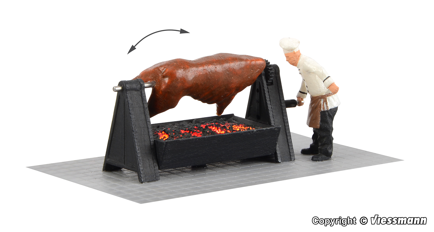 1552 Grill mit drehendem Ochsen
