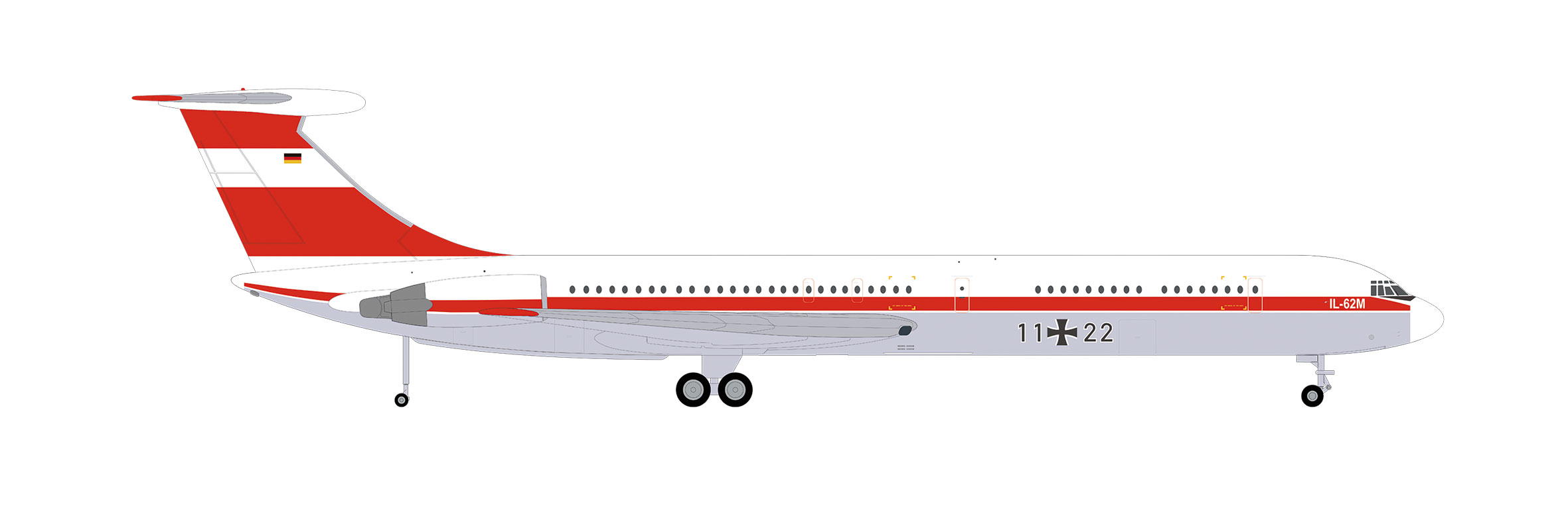 573412 Ilyushin IL-62M Luftwaffe Flugbereitscha