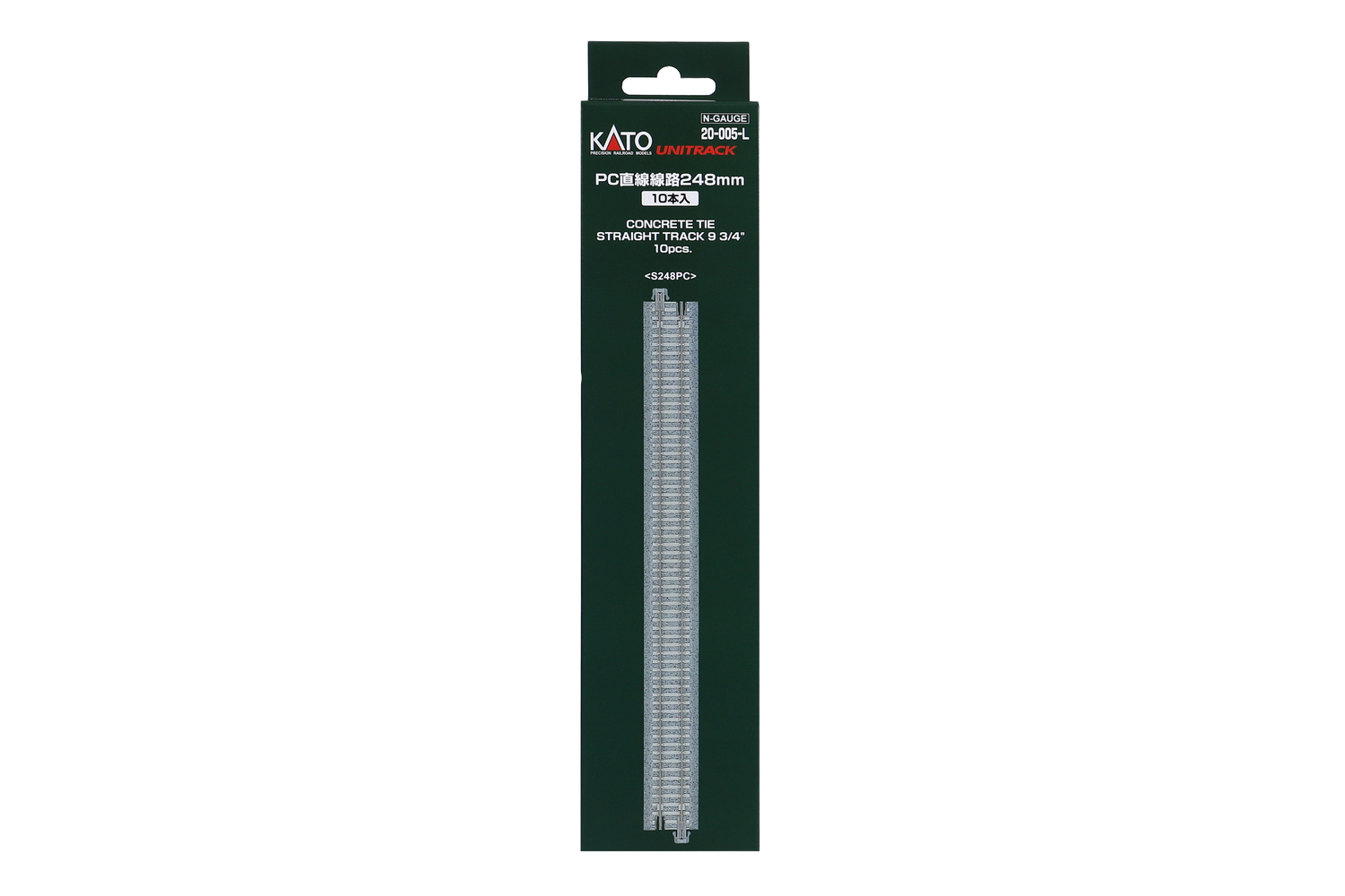 20-005-L Gleis gerade 248mm mit Betonschwellen 10