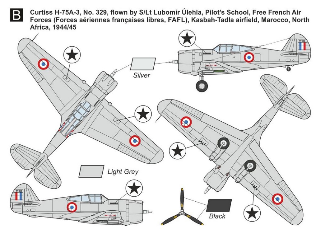 Mark 1 MKM144144 Curtiss H-75A/Mohawk IV Allied Pilots