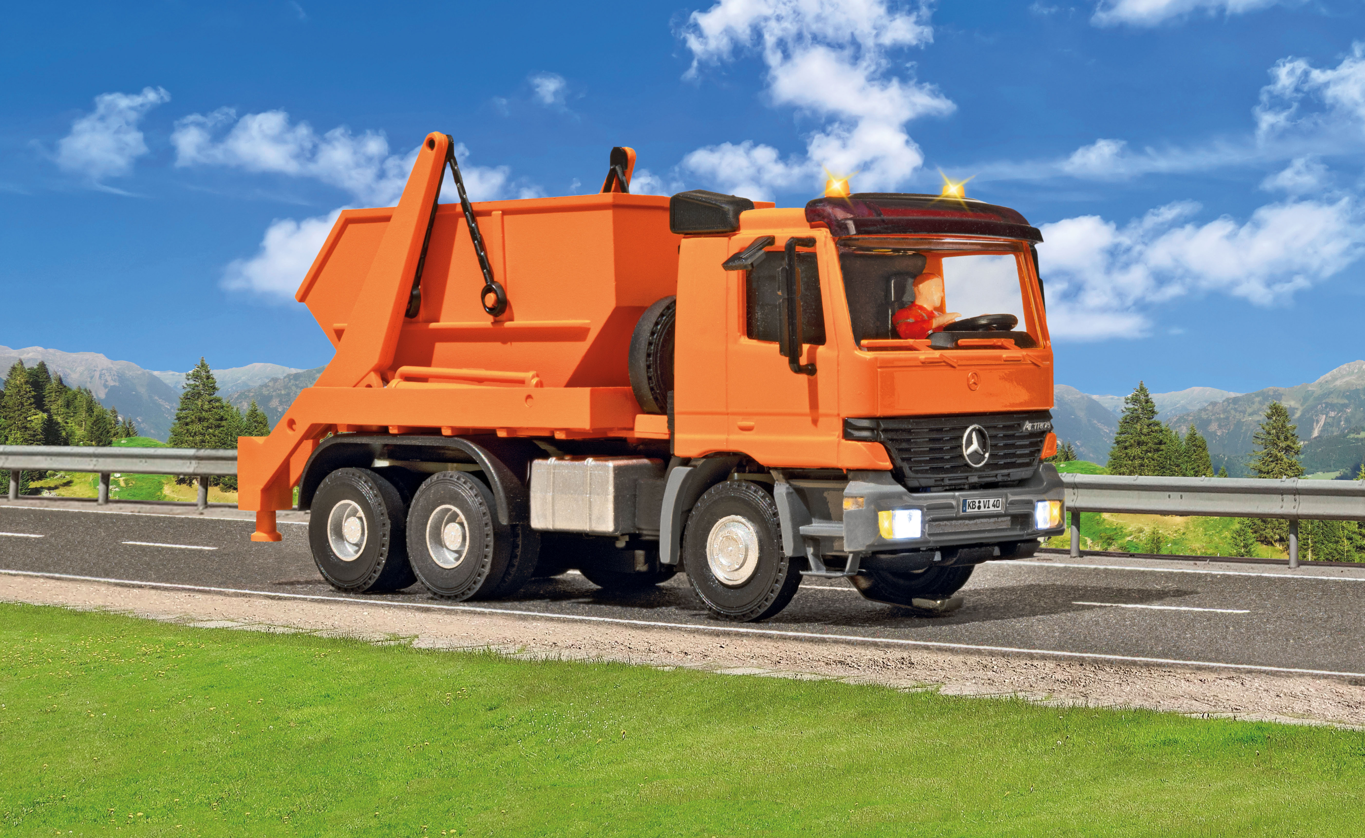 8040 CarMotion: MB Actros Absetzkipper orange