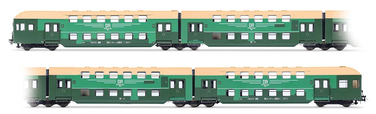 Rivarossi HR4424 DR Doppelstockwagen Set 4tlg. Ep.4