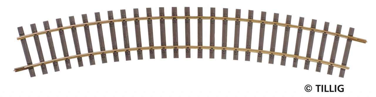 85140 Gleis gebogen R366 30°