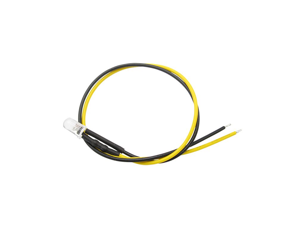 51236 10 Stück LED 5mm klar mit Anschlusskabe