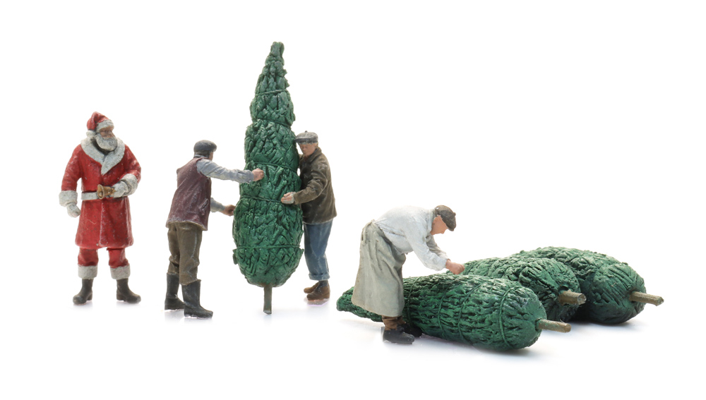 5120040 Weihnachtsmann mit Christbaumträgern