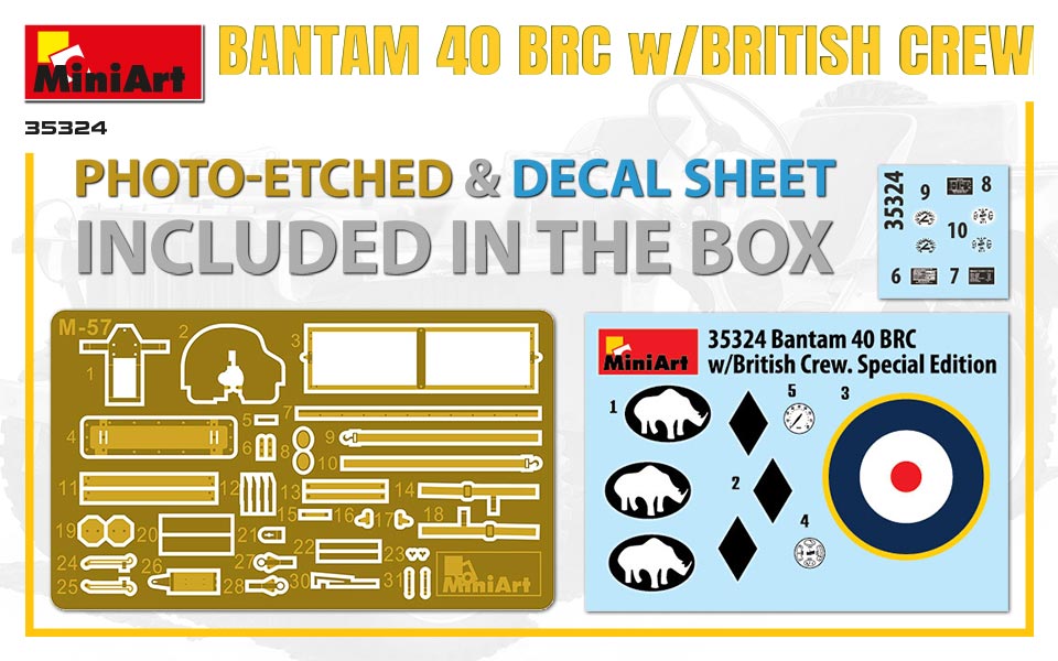 MiniArt 35324 Bantam 40 BRC w/british Crew