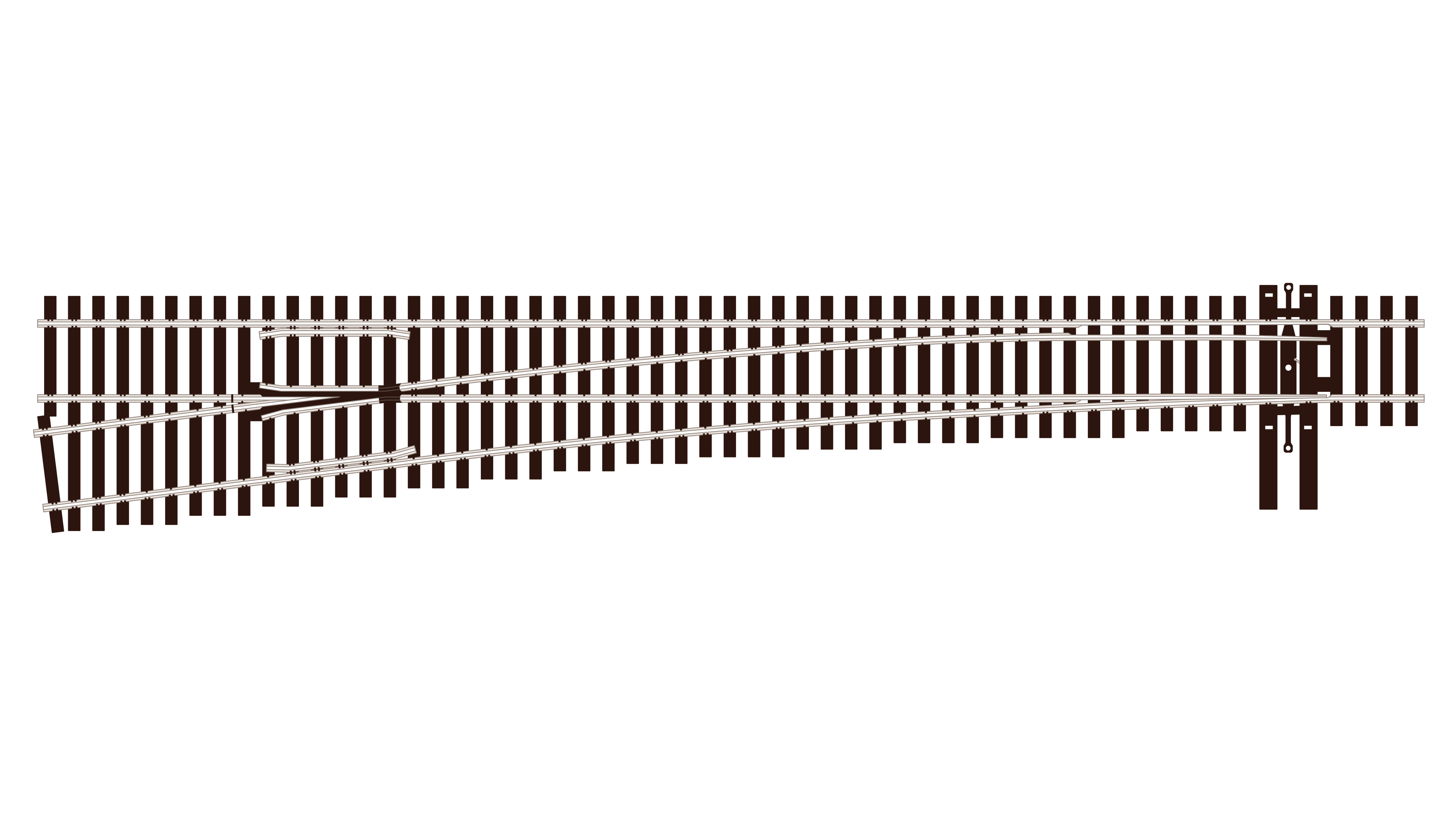 SLU7082 C70 #8 Weiche links R1702 mm, 7,15°, UNI