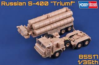 HobbyBoss 85517 48N6E of 5P85TE2 TEL with BAZ-6402 S-400