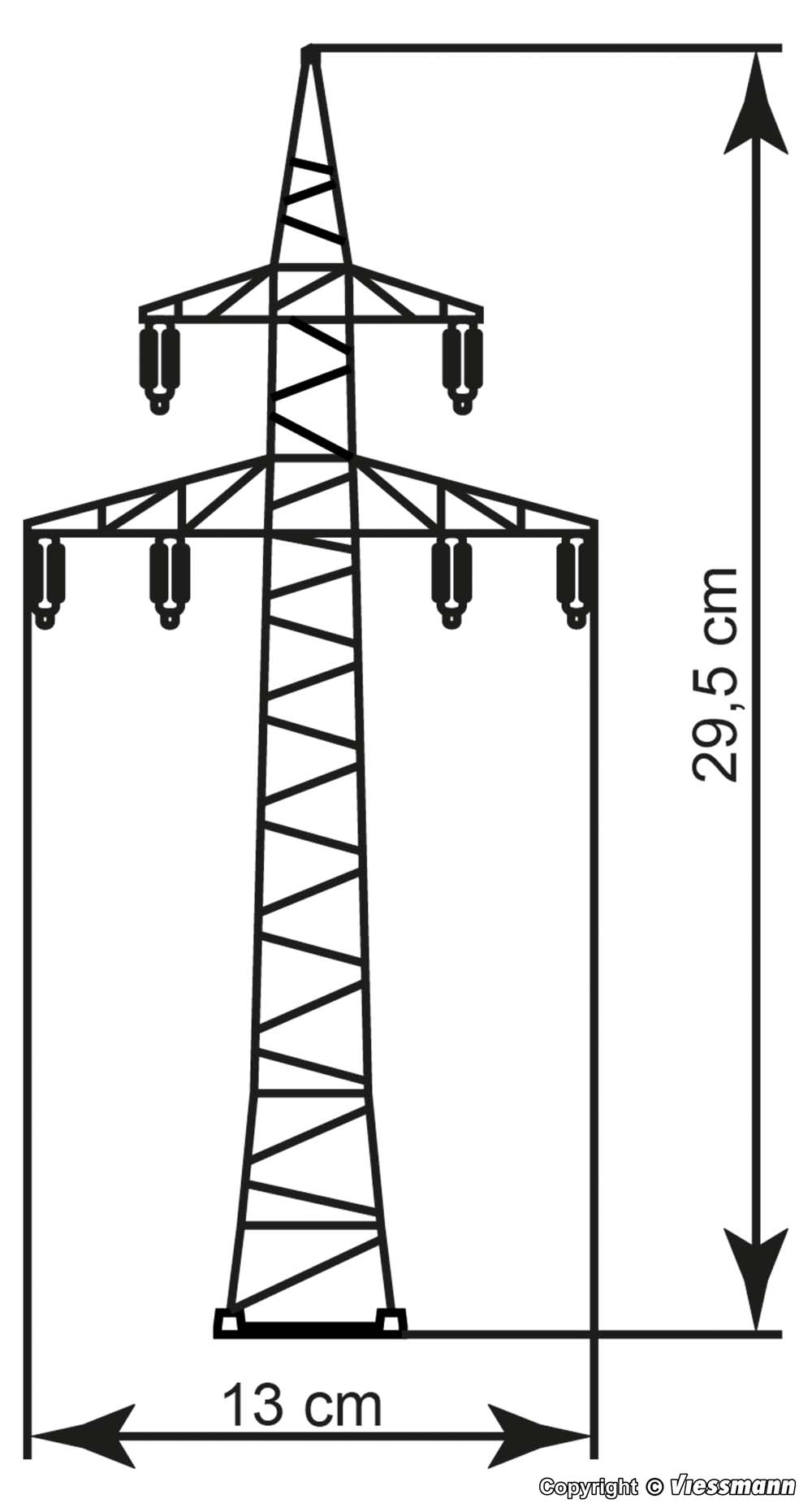 Kibri 38533 Strommasten, 4 St.