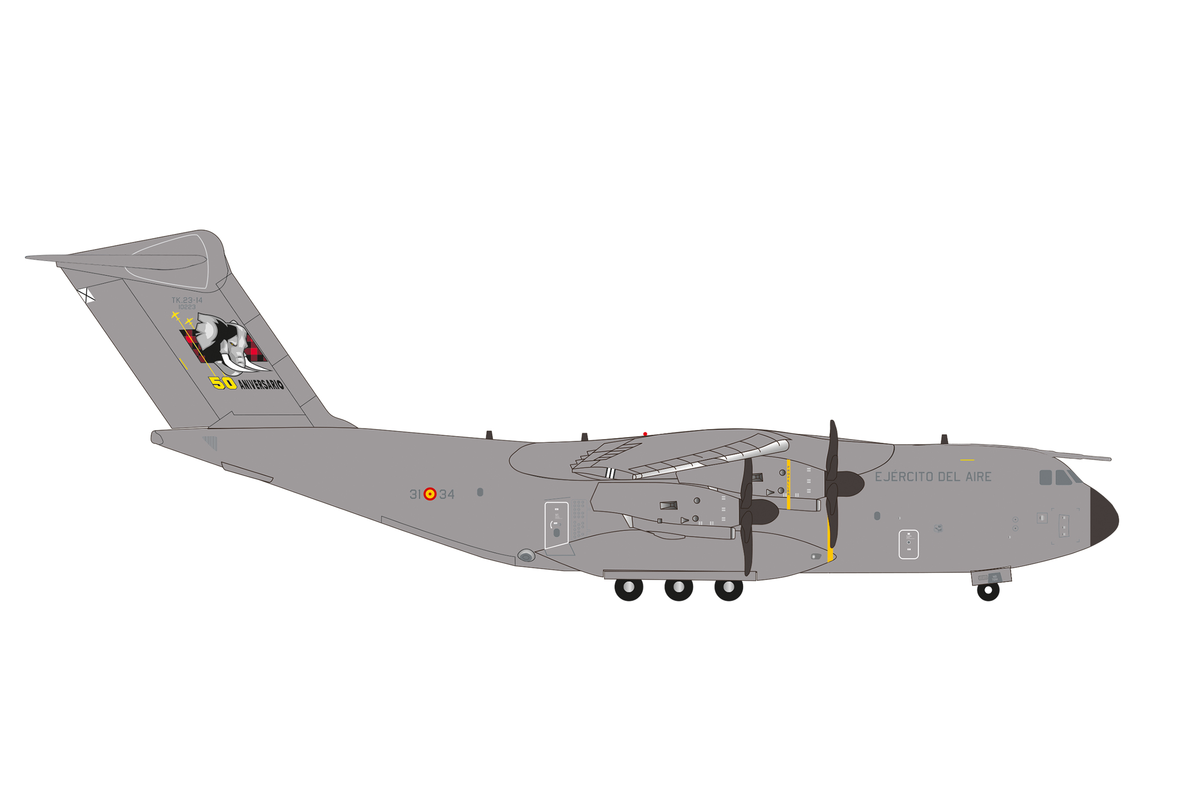 Herpa 573191 Airbus A400M Atlas (T.23) Spanish Air Fo