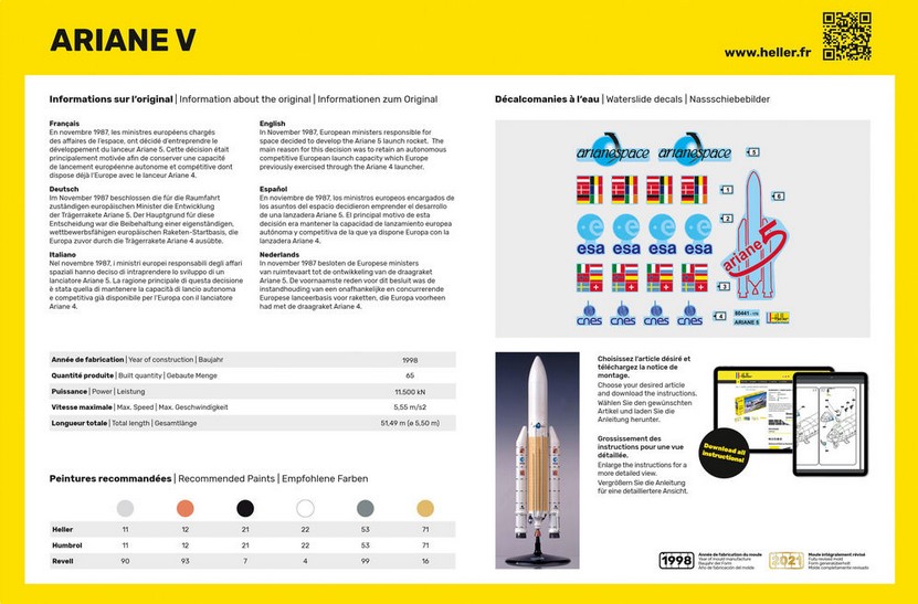 Heller 80441 Ariane 5