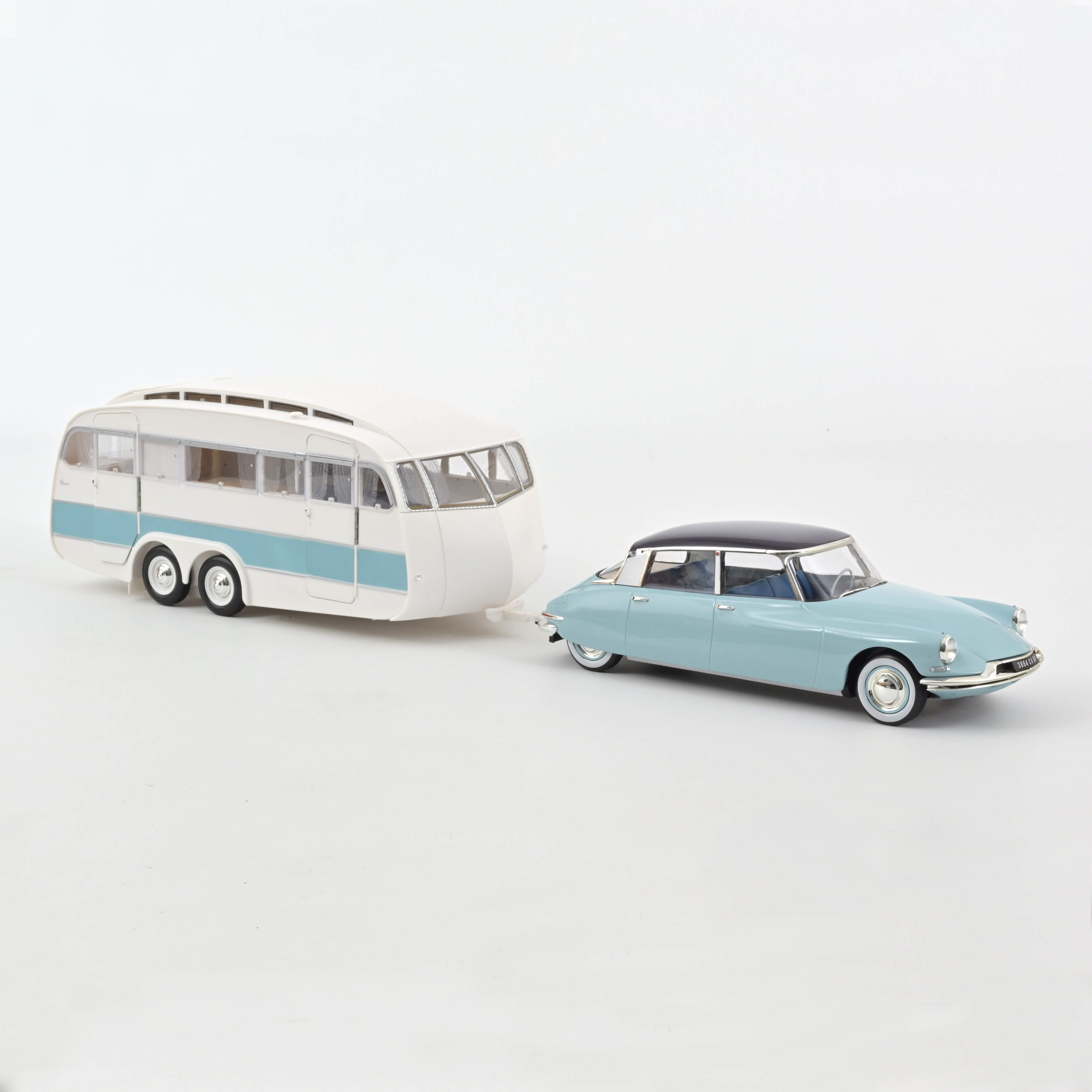 Norev 181760 Citroën DS19 mit Wohnwagen 1959