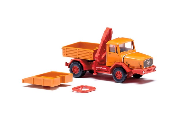 Wiking 049305 Faun Schwerlast-SZM orange m.Ladekran