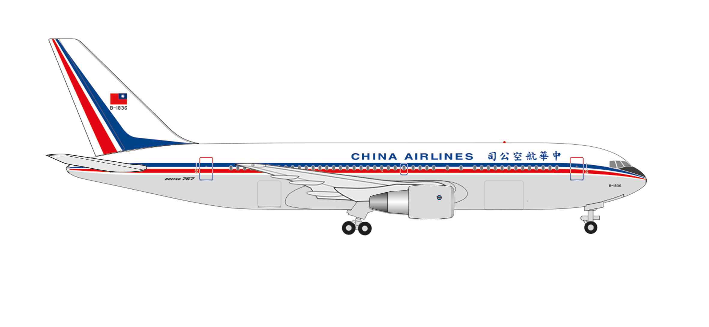 536455 Boeing 767-200 China Airlines