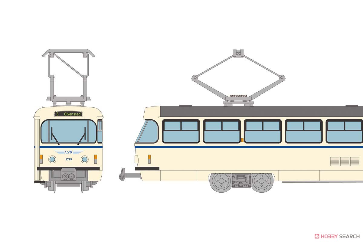 Tomytec 972245 LVB Straßenbahn Tatra Typ T3
