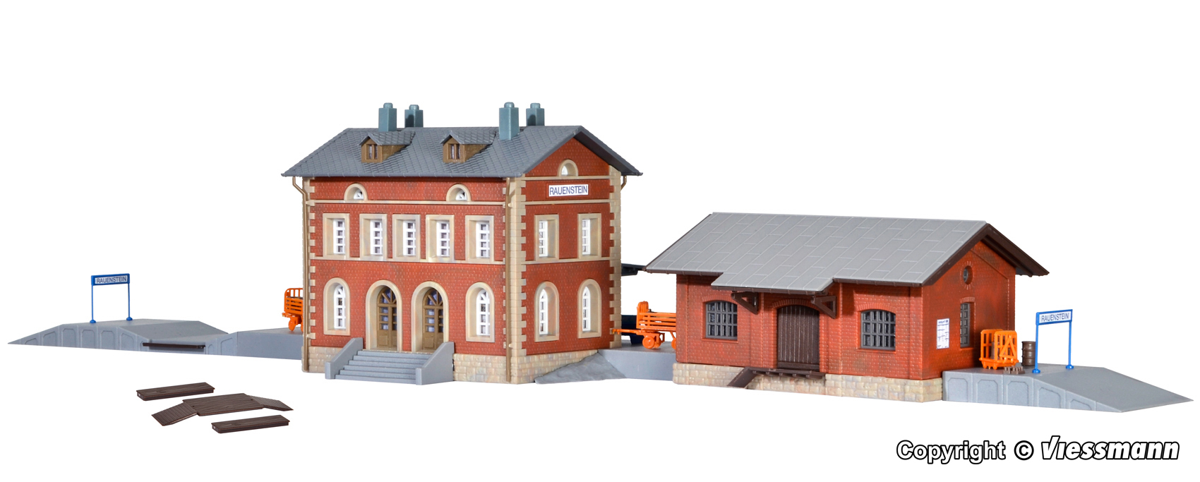 Kibri 37396 Bahnhof Rauenstein mit Güterschuppen