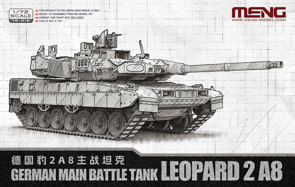 72-012 German Main Battle Tank Leopard 2 A8