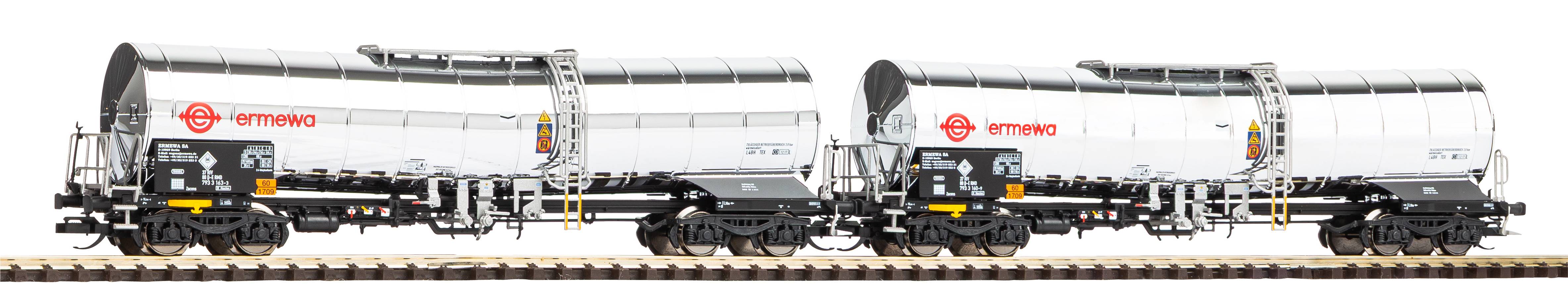 Piko 47683 ERMEWA Chemiekesselwagen Set 2tlg. Ep.6