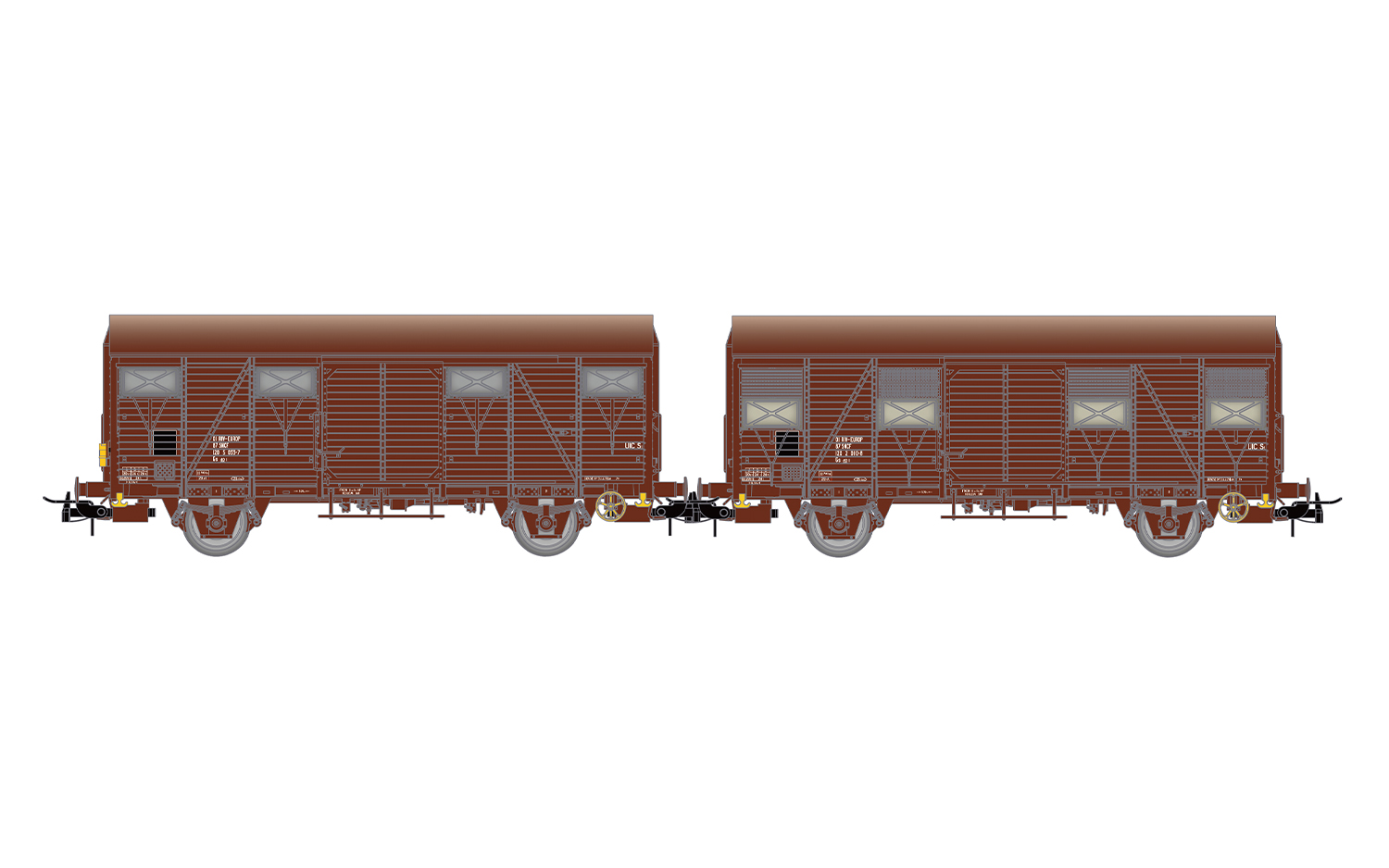 HJ6325 SNCF ged.Güterwagen Gs Set 2tlg. Ep.4