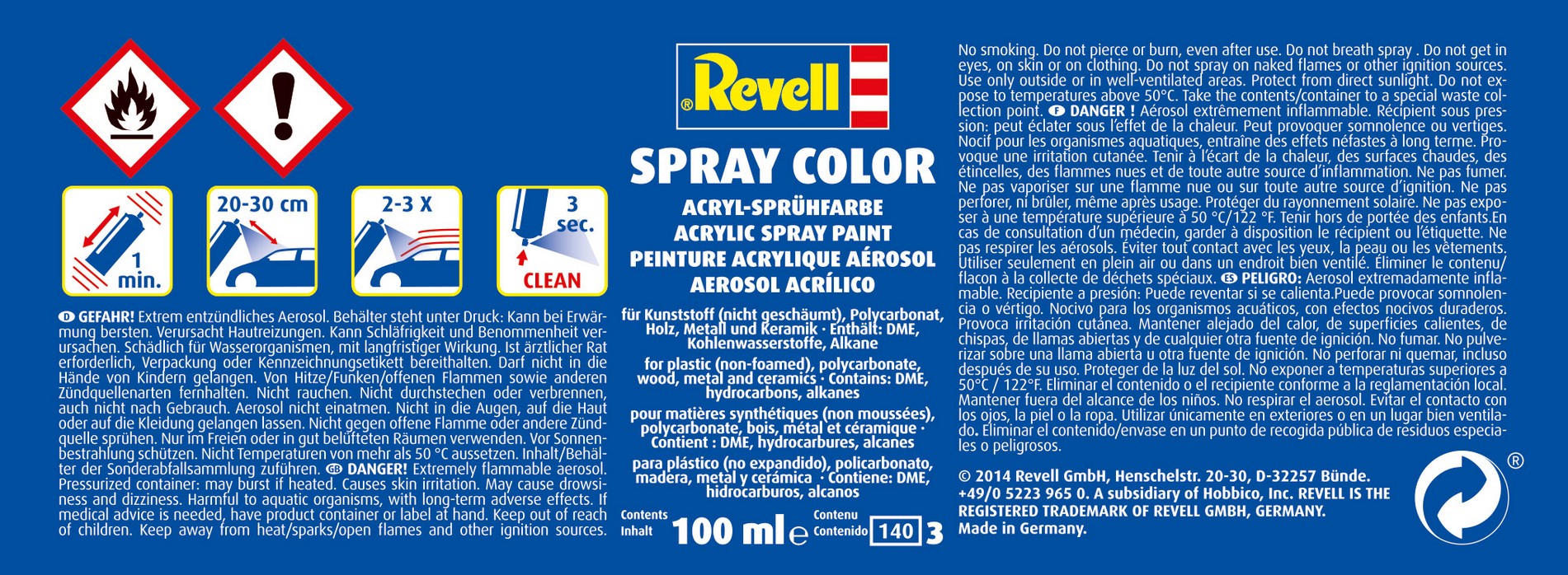 34108 Spray Color schwarz (m) 100 ml