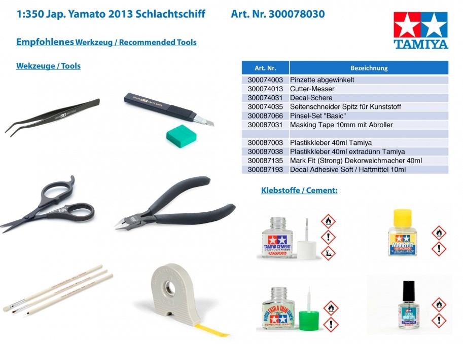 Tamiya 78030 Japanisches Schlachtschiff Yamato